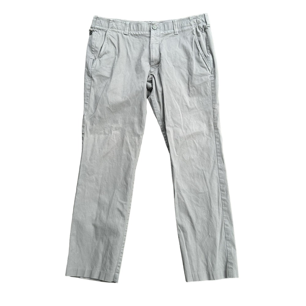 UNDER ARMOUR Men's‎ Size 40x34 Gray Flat Front Stretch Golf Athletic Pants